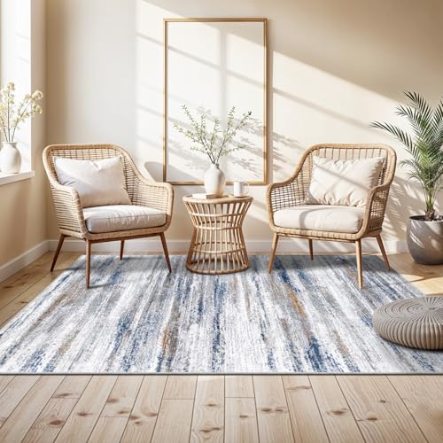 4x6 Rugs for Living Room (Navy/Grey / 4' x 6' (Rectangular))