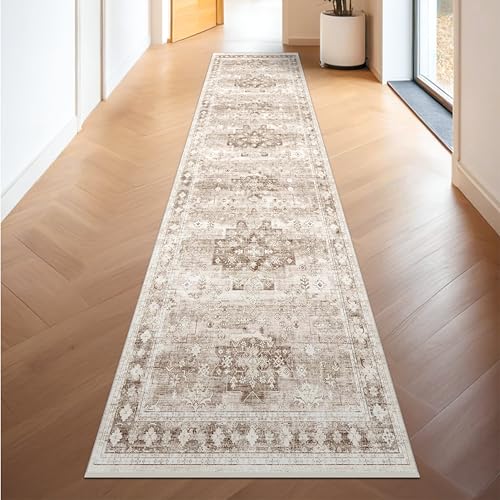 Non Slip Hallway Runner Rug (2' x 10' (Runner) / Latte / Beige)