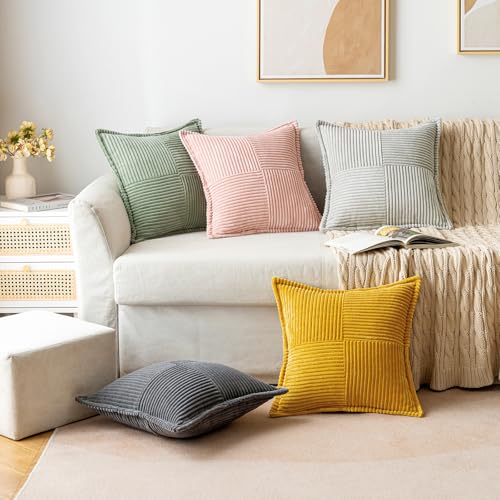 Decorative Throw Pillow Covers for Couch 16x16 Light Olive Green (Light Olive Green / 16" x 16" (Pack of 2))