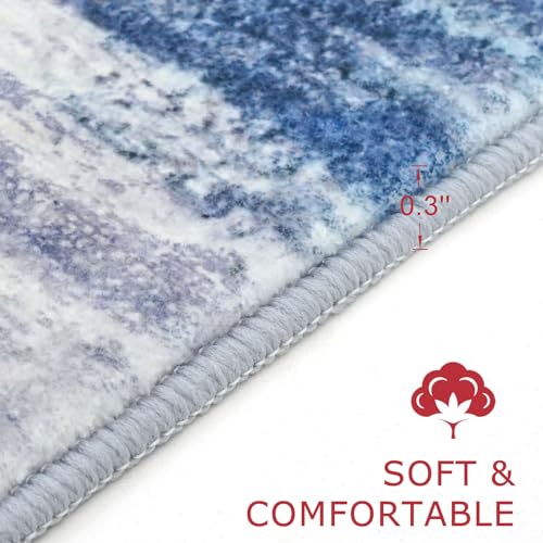 3x5 Rug Modern Ombre Living Room Area Rug (Blue/Grey/Beige / 3' x 5' (Rectangular))