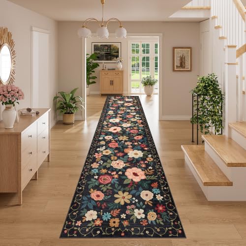 3x14 Washable Runner Rug (Black / 3' x 14' (Rectangular))