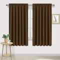 Wide Blackout Curtains for Bedroom Living Room 70 x 72 Inch Long Brown (Brown / 70"W x 72"L (Pack of 2))