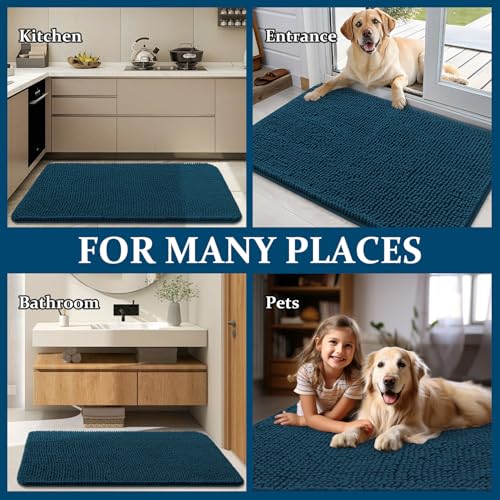 Dog Door Mat for Muddy Paws 59x32 (Atlantic Blue / 59" X 32")