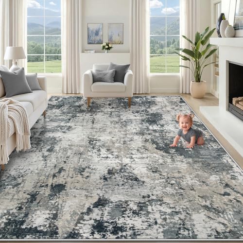 8x10 Area Rugs for Living Room (Grey White / 8' x 10' (Rectangular))