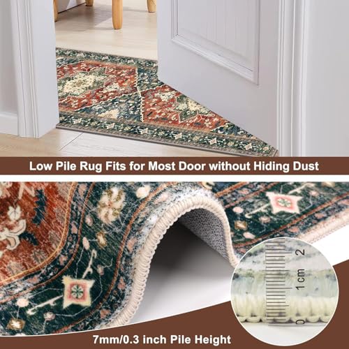 Washable Runner Rug (3' x 6' / Brick Red)