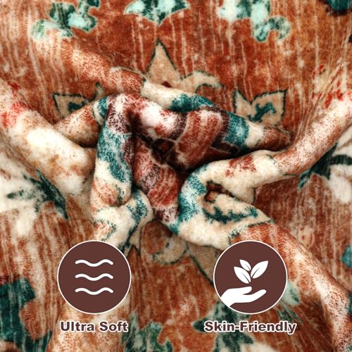 Area Rug 5x7 Non (5' x 7' / Rust/Dull Teal)