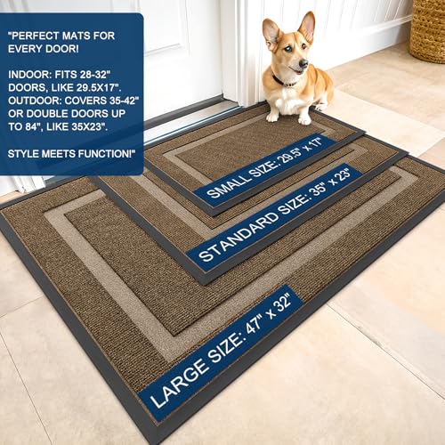 Front Door Mat 23.5x15.5 (Brown / 23.5" x 15.5")