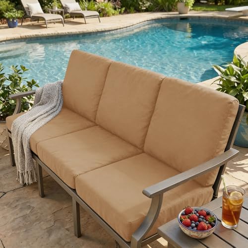 Milk Silk Couch Cushion Covers (Camel / Seat Cover Small)