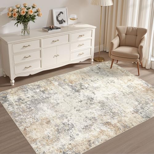 4x6 Area Rug Living Room Rugs (Golden Grey / 4' x 6' (Rectangular))