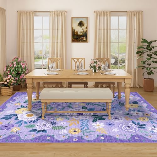 6x9 Area Rugs (Purple / 6' x 9' (Rectangular))