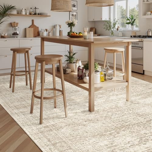 9x12 Area Rugs for Living Room Washable Rug Non (Beige / 9' x 12' (Rectangular))