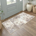 Abstract Runner Rug 2x4 Ft Entryway Rugs Washable Door Mat Indoor Entrance (Gold/Yellow/Brown/Beige/White / 2' x 4' (Rectangular))