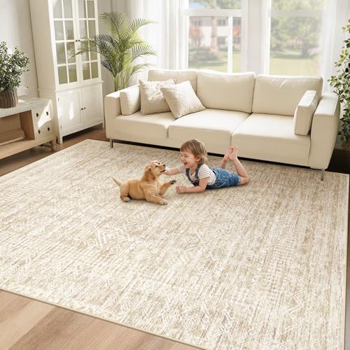 Washable Area Rug 5x7 (Beige / 5' x 7' (Rectangular))