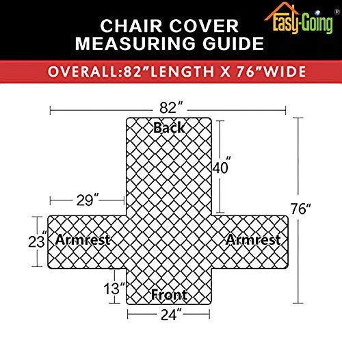Reversible Couch Cover (Blue/Ivory / Small Chair)