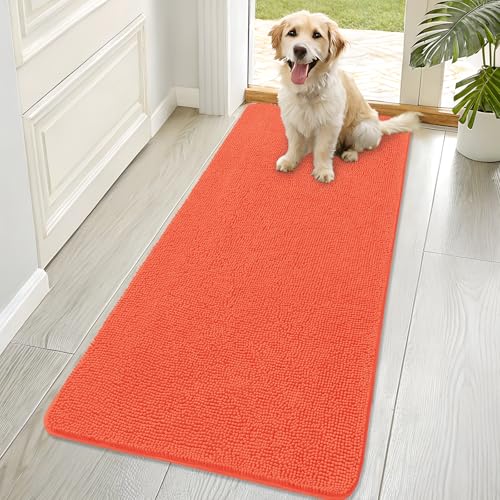 Dog Door Mat for Muddy Paws 70x32 (Coral / 70" X 32")