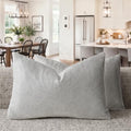 Silver Grey Velvet Throw Pillow Covers 12x20 Pack of 2 (Silver Grey / 20" x 12" (Pack of 2))