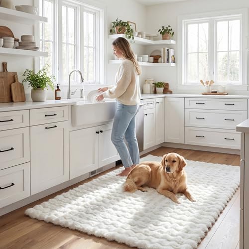 Jeni Off White Checkered Washable Area Rug (Jeni Off White / 2' x 3' (Rectangular))