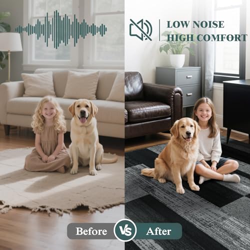8x10 Washable Area Rugs for Living Room & Bedroom (Black-gray / 8' x 10' (Rectangular))