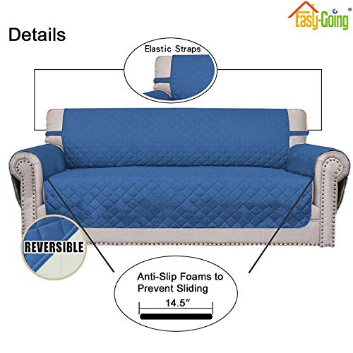 Reversible Couch Cover (Blue/Ivory / Small Chair)