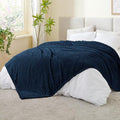 Navy King Blanket for Bed (Navy-1 / King(108"x90"))
