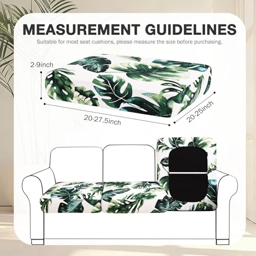 8Pcs Patio Cushion Covers (Monstera Deliciosa / 8PCS)