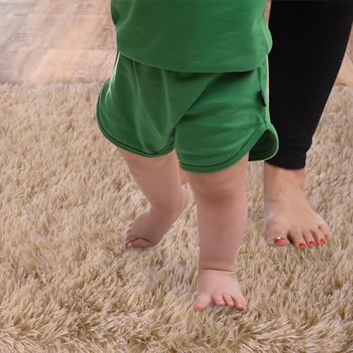 Fluffy Shag Runner Rugs for Bedroom Hallways (2' x 8' (1 pc) / Beige)