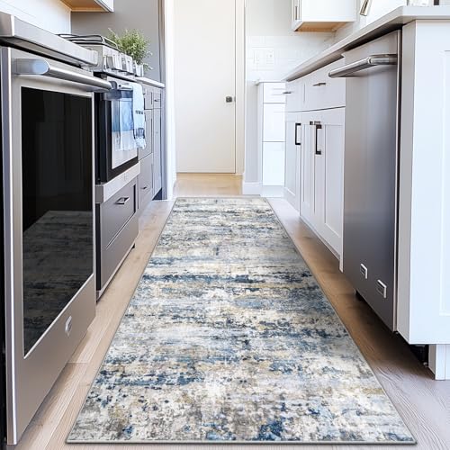 Area Rugs 2x8 Runner Rug (Bluegreybrown / 2' x 8' (Rectangular))