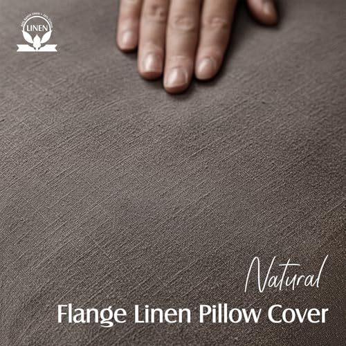 Decorative Linen Lumbar Throw Pillow Covers 12x20 Light Coffee (20" x 12" (Pack of 2) / Malt Ball)