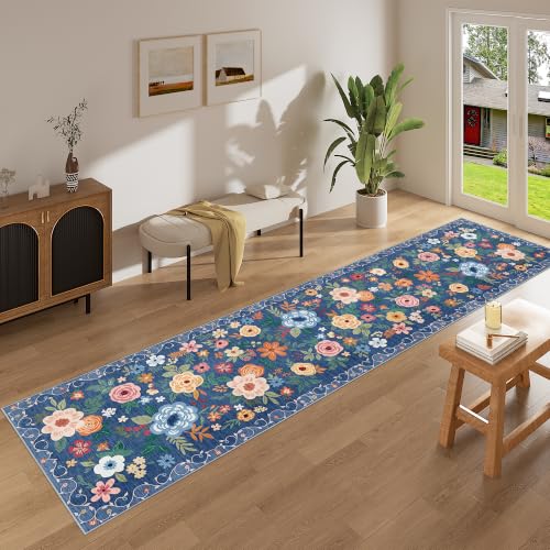 2x10 Runner Rug (Blue / 2' x 10' (Rectangular))