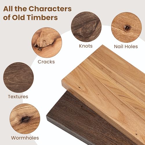 Floating Shelves for Wall Decor (Flat Edge, 48inch, 1Pack / Walnut)