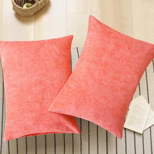 Decorative Throw Pillow Covers 26 X 20 Inches Living Coral (26" x 20" (Pack of 2) / Living Coral)
