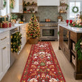 Christmas 2x8 Hallways Runner Rug (2' x 8' (Rectangular) / Xmas/Red)