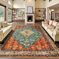 9x12 Washable Non Slip Boho Area Rug for Living Room (Tribal Medallion/Multi / 9' x 12' (Rectangular))
