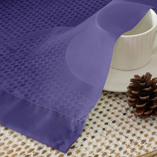 Purple Sheer Curtains 63 Inch Length 2 Panels Set (40"W x 63"L (Pack of 2) / Purple)