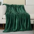 Forest Green Fleece Plush Throw Blanket 50"x70"for Couch Fuzzy Cozy Flannel (Green / Throw XL(50"×70"))