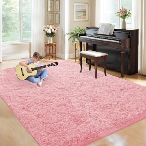 5x7 Area Rug for Living Room (Pink / 5' x 7' (Rectangular))
