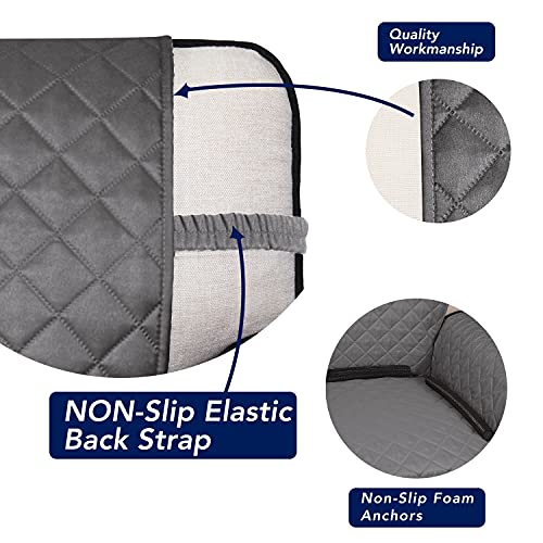 Reversible Quilted Sofa Cover (Medium / Gray/Gray)