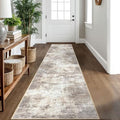 Abstract Runner Rug 2x10 Ft Washable Runners for Hallways (Gold/Yellow/Brown/Beige/White / 2' x 10' (Rectangular))