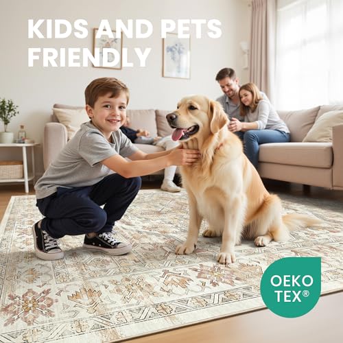 9x12 Area Rugs for Living Room (Orange/Beige / 9' x 12' (Rectangular))