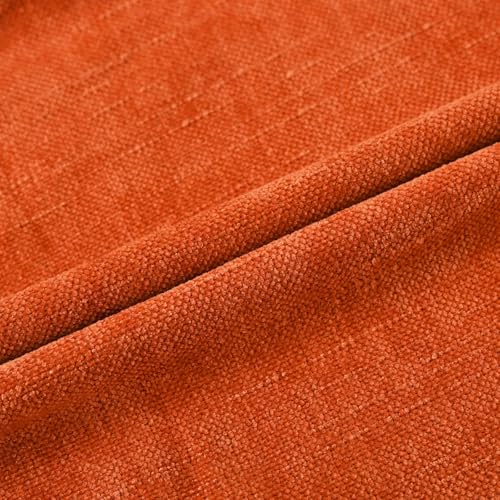 Set of 4 Soft Textured Decorative Throw Pillow Covers 22x22 Inch Cozy Farmhouse Cushion Cover Square Accent Pillow Cases for Bed Couch Sofa Living Room (Burnt Orange / 22" x 22" (Pack of 4))