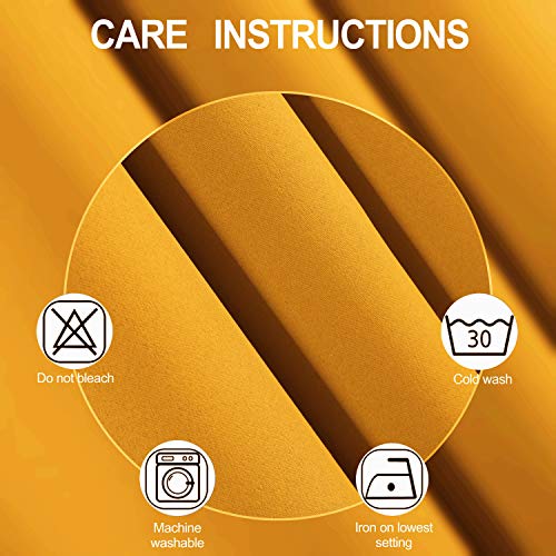 Yellow Thermal Blackout Curtains (Yellow / 52"W x 84"L (Pack of 2))