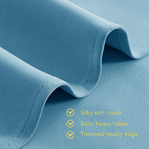 Blackout Draperies Curtains for Kids Room (Teal Blue / 70"W x 84"L (Pack of 2))