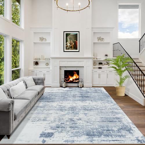 10x14 Area Rugs for Living Room (Blue/White / 10' x 14' (Rectangular))