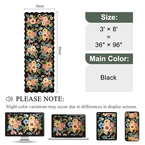 3x8 Kitchen Runner Rug (Black (Big) / 3' x 8' (Rectangular))