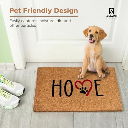Coir Welcome Mat (Dog Footprints / 17x29)