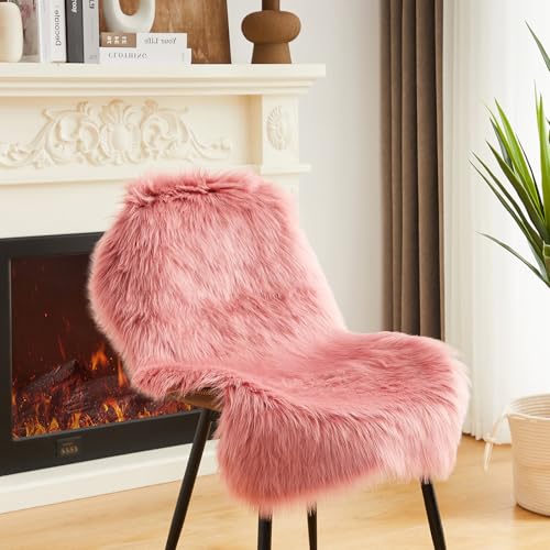 Faux Fur Rug Blush Pink Small Area Rug (2' x 3' (Sheepskin) / Blush Pink)