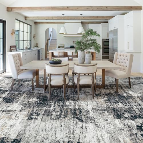 9x12 Area Rug for Living Room (Black Grey / 9' x 12' (Rectangular))