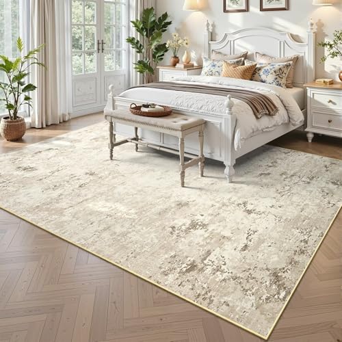 Washable 8x10 Beige Area Rug with Non (Beige / 8' x 10' (Rectangular))
