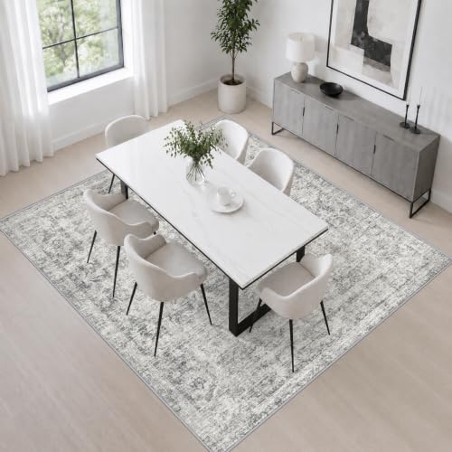 Area Rug Living Room (Retro Black Grey / 8' x 8' (Square))