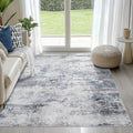 4x6 Area Rugs for Living Room Washable Bedroom Dining Room Blue Grey (Blue/Grey / 4' x 6' (Rectangular))